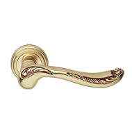 Lady Door Lever Handle on Rose - French
