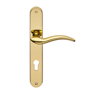 Libera Door Lever Handle on Plate - Mat