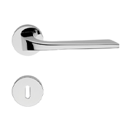 Living Mortise Handle On Rose - Chrome 