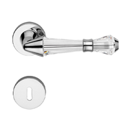 Luce Door Mortise handle on Rose - Tran