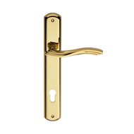 MARINA Door Lever Handle on Plate in Pa