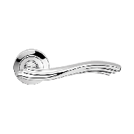 MARINA Lever Handle on Rose in Polished