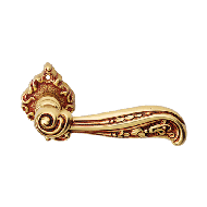 Nature Door Lever Handle on Rose in Fre