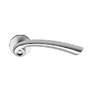 Nau Lever Handle on Rose - Satin Chrome