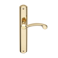 Nota Door Lever Handle on Plate in Sati