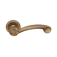 Nota Brass Lever Handle on Rose - Patin