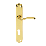 Onda Door Lever Handle on Plate in Sati