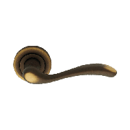 Onda Brass Lever Handle on Rose - Bronz