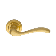 Onda Brass Lever Handle on Rose - Satin