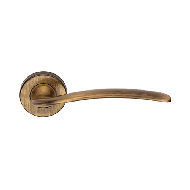 Piuma Lever Handle in Bronzed Brass Fin