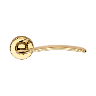 Piuma Lever Handle in Polished Brass Fi