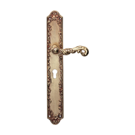 Poesia Door Lever Handle on Big Plate i
