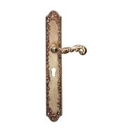 Poesia Door Lever Handle on Plate in  F