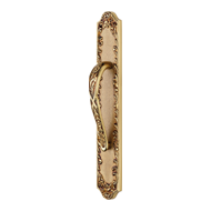 Poesia Door Pull Handle on plate in Pat