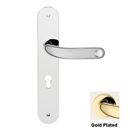 Point Crystal Lever Handle on Plate in 