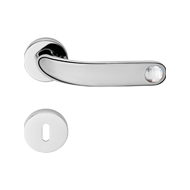 Point Crystal Door Handle on Rose - Pol