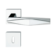 Prisma  Door Handle on Rose - Polished 