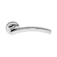 Profilo Door Handle on Rose - Polished 