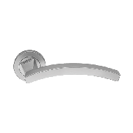 Profilo Door Handle on Rose - Satin Chr