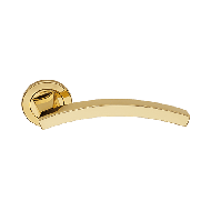 Profilo Door Handle on Rose - Polished 