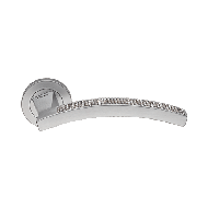 Profilo Mesh Crystal Door Handle on Ros