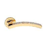 Profilo Mesh Crystal Door Handle on Ros