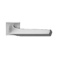 Rombo Door Handle on Rose - Satin Chrom