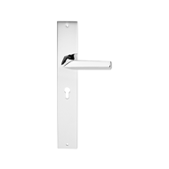 Rombo Door Lever Handle on Plate - Poli