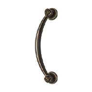 Rose Door Pull Handle - 275MM - Matt Br