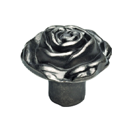 Rose Cabinet Knob - 30MM - Aged Iron Fi