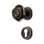 Rose Turnable on Big Rose Door Knob - 6
