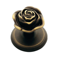 Rose Fixed Door Knob - 80MM - Matt Bron