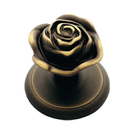 Rose Fixed Door Knob - Aged Iron Finish