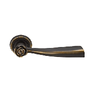 Rose Door Handle on Rose - Matt Bronze 