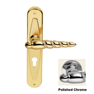 Shell Mesh Crystal Door Lever Handle on