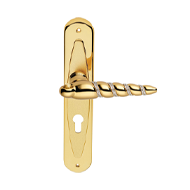 Shell Mesh Crystal Door Lever Handle on