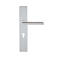 Sintesi Wengé Door Lever Handle on Plat