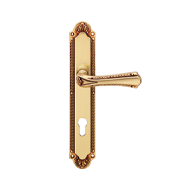 Sissi Door Lever Handle on Plate in Mat