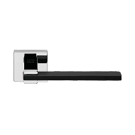 Slim Door Handle on Rose - Polished Chr