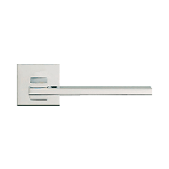 Slim Door Handle on Rose - Polished Chr