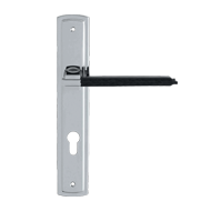 Slim Pelle Door Lever Handle on Plate i