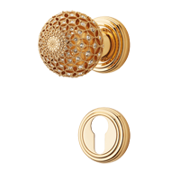 Sogno Crystal Door Knob on Rose - 55MM 