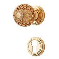 Sogno Door Handle on Rose - 55MM - Gold