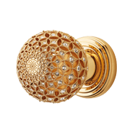 Sogno Fixed Door Knob - Gold Plated Fin