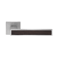Zen Wengé  Door Handle on Rose - Satin 