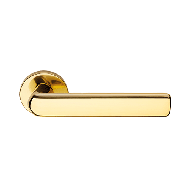 Strip Door Handle on Rose - Polished Br