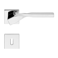 Twist Zincral Door Handle on Rose -  Po