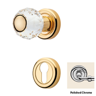 Veronica Crystals Door Handle on Rose -