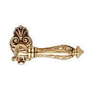 Zaara Door Handle on Rose - French Gold