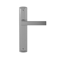 Zen Door Lever Handle on Plate in Polis